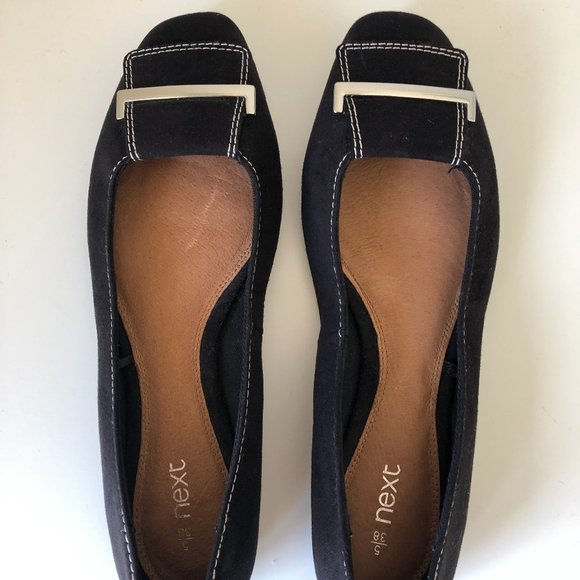 Next Black Flats Size 7 - Picture 3 of 5